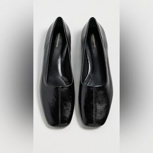 NEW Reformation Inez Ballet Flat, Leather Black Eel, US W 8.5 / EU 39